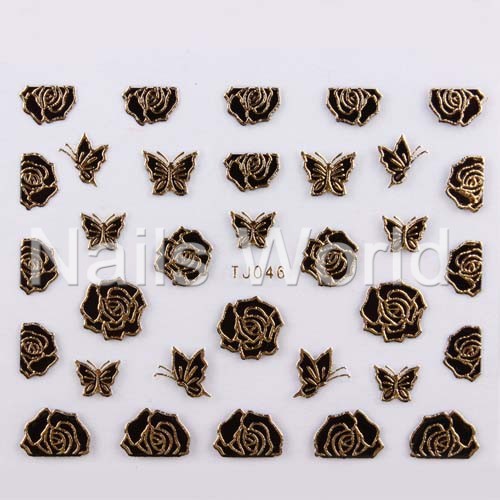 Stickers black and gold №046