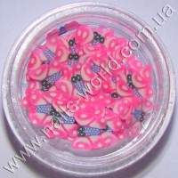 Fimo butterfly Pink (pink), 50 pcs.