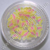 Fimo butterfly White (middle size), 50 pcs.