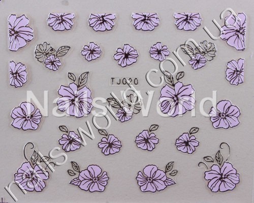 Stickers pink-silver №020