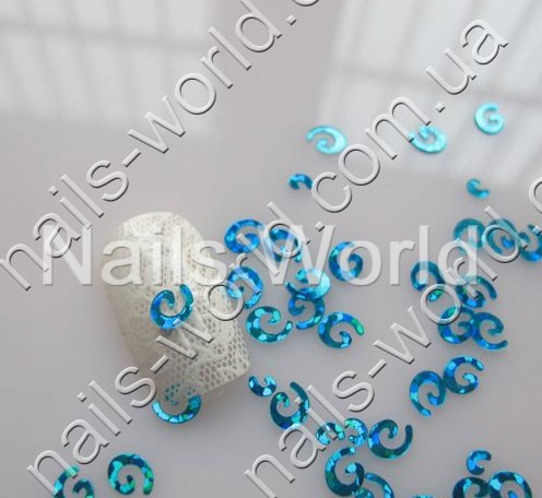 Decorative swirls, blue