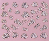 Stickers white-gold №001