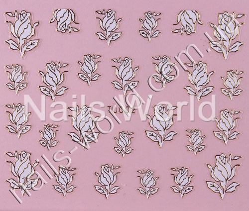 Stickers white-gold №002