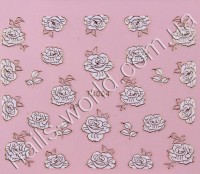 Stickers white-gold №004