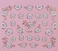 Stickers white-gold №006