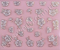 Stickers white-gold №008