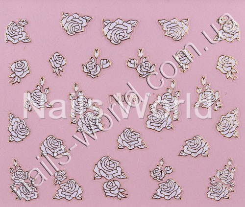 Stickers white-gold №009