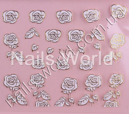 Stickers white-gold №010