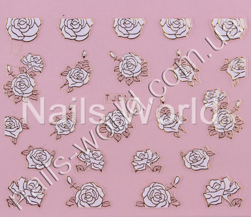 Stickers white-gold №011