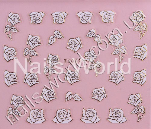 Stickers white-gold №012