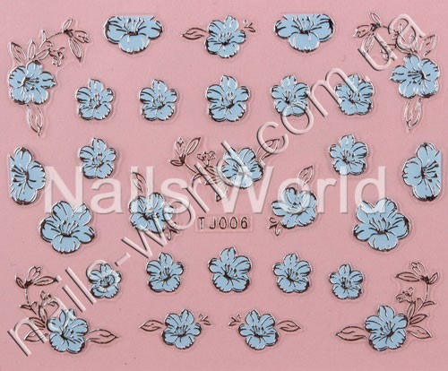 Stickers blue-silver №006