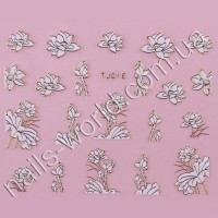 Stickers white-gold №016