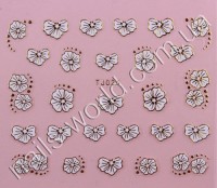 Stickers white-gold №024