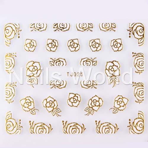 Stickers white-gold №025