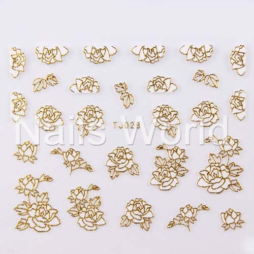 Stickers white-gold №028