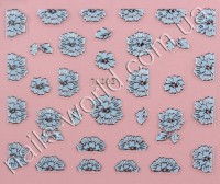 Stickers blue-silver №023