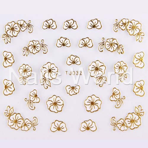 Stickers white-gold №032