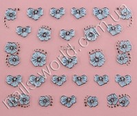 Stickers blue-silver №024