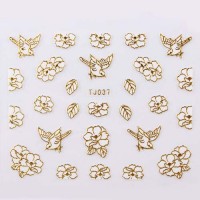 Stickers white-gold №037