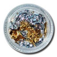 Фольга жата (поталь), 2х стороння золото-срібна