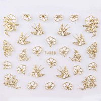 Stickers white-gold №039