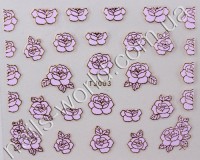 Pink gold stickers №003