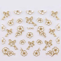 Stickers white-gold №040