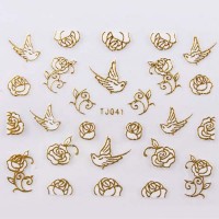 Stickers white-gold №041