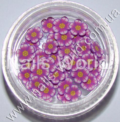 Фимо цветы Flowers Light White Purple, 50 шт.