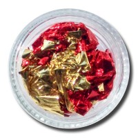 Фольга жата (поталь), 2х стороння золото-червона