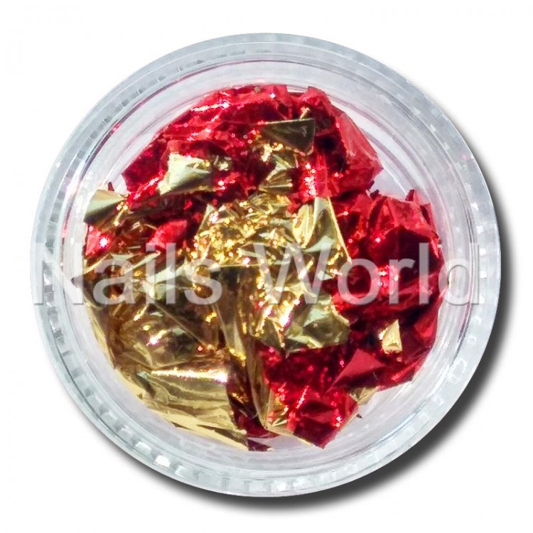 Foil zhata (potal), 2-sided gold-chervona