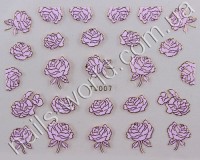 Pink gold stickers №007