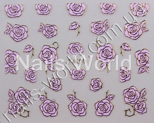 Pink gold stickers №008