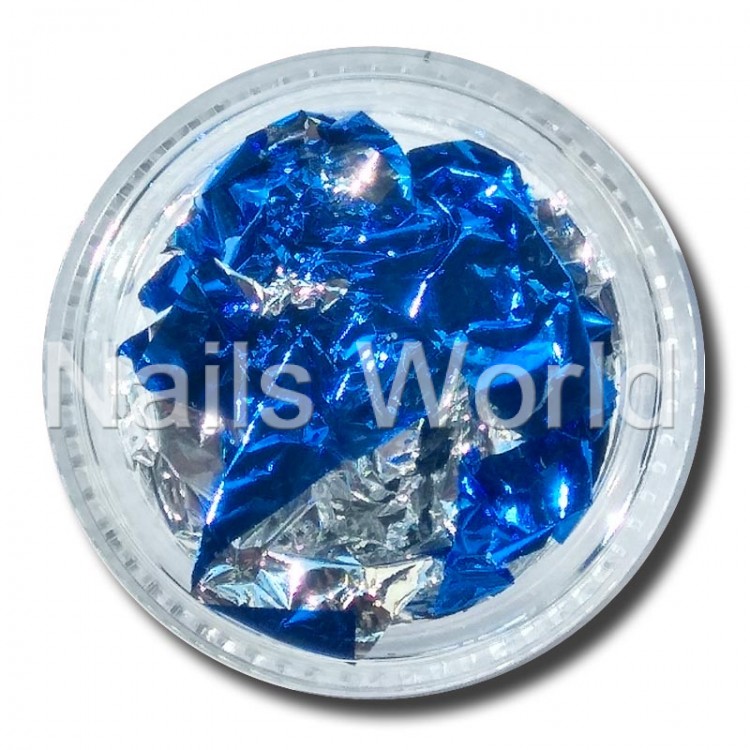 Foil zhata (potal), 2-sided silver-blue