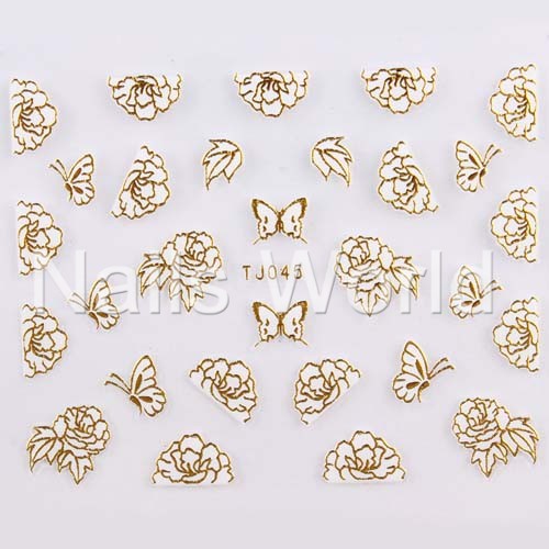 Stickers white-gold №045