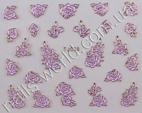 Pink gold stickers №009