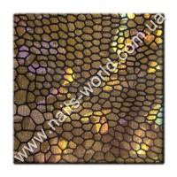 Fabric "Snakeskin" gold with black