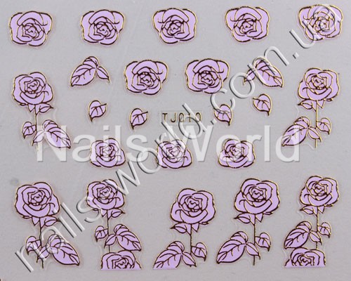 Pink gold stickers №010