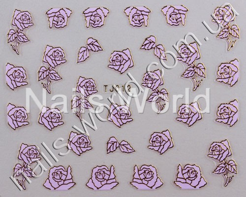 Pink gold stickers №012