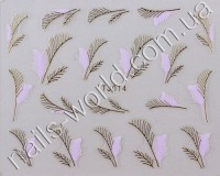 Pink gold stickers №014