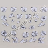 Stickers white-silver №010