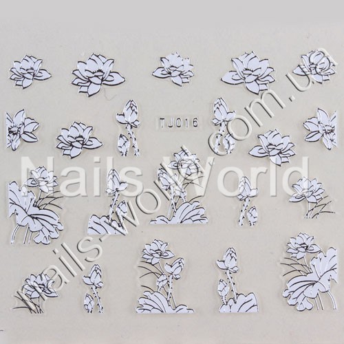 Stickers white-silver №016