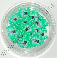 Fimo butterfly (green), 50 pcs.