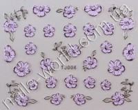 Stickers pink-silver №006