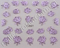 Stickers pink-silver №007