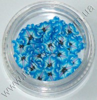 Fimo butterfly Blue (small size), 50 pcs.