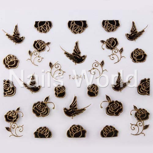 Stickers black and gold №041