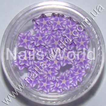 Фимо цветы Star Purple White, 50 шт. 