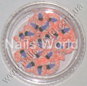 Фимо бабочка Peach Pink (персиково-розовая), 50 шт. 
