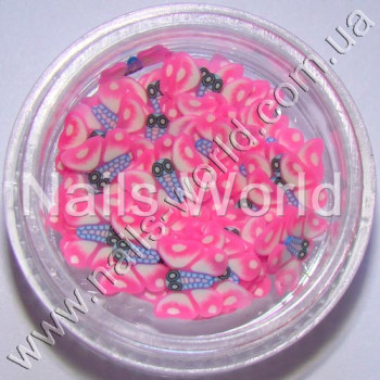 Фимо бабочка Pink (розовая), 50 шт. 